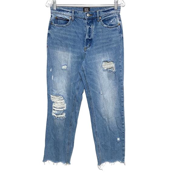 BDG Denim - BDG Urban Outfitters Mom Jeans Button Fly Women 27 Distressed Ripped Torn Grunge